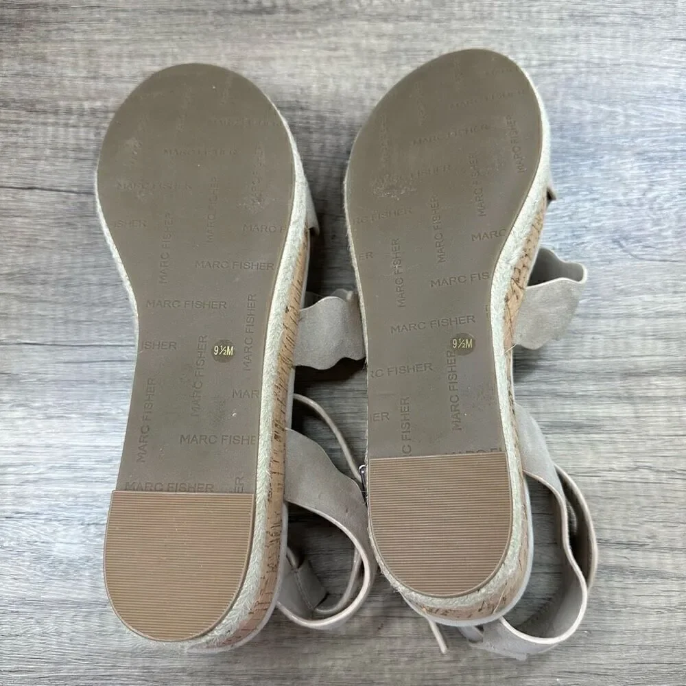 Marc Fisher~Women's~”Fayme” Flatform Tan Sandals~Size 9.5M‎